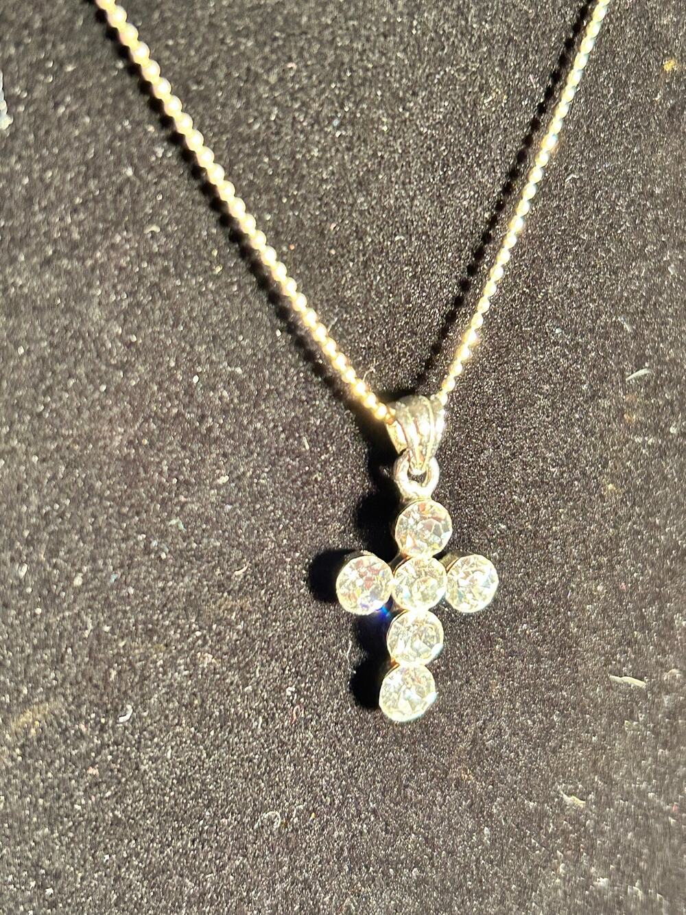 Cross Rhinestone Chain Necklace Jewelry, Collection Gift